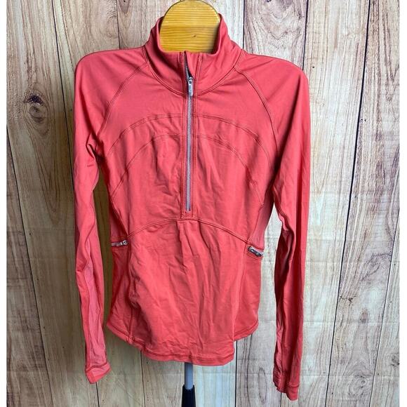 Lululemon 1/2 zip Pullover Red Size 4 - Picture 2 of 6